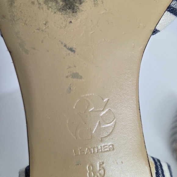 JJILL D’ORSAY POINTED FLATS White Blue Stripes Sz 8.5 Striped - Picture 12 of 12